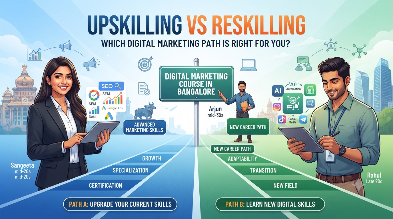 Upskilling vs Reskilling: Which Digital Marketing Path Is Right for You?